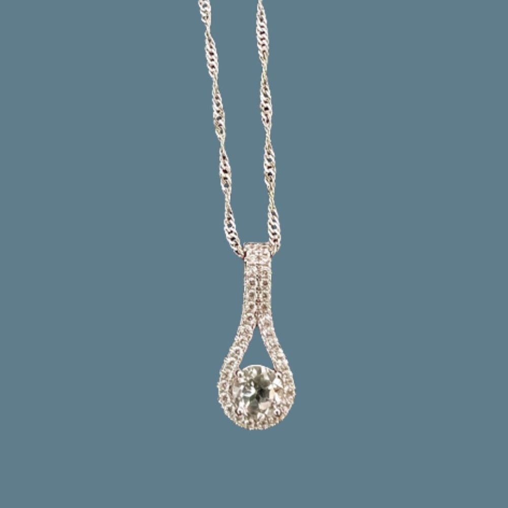 Dainty Silver & Crystal Pendant Necklace 🎉Host Pick🎉 - Picture 6 of 9